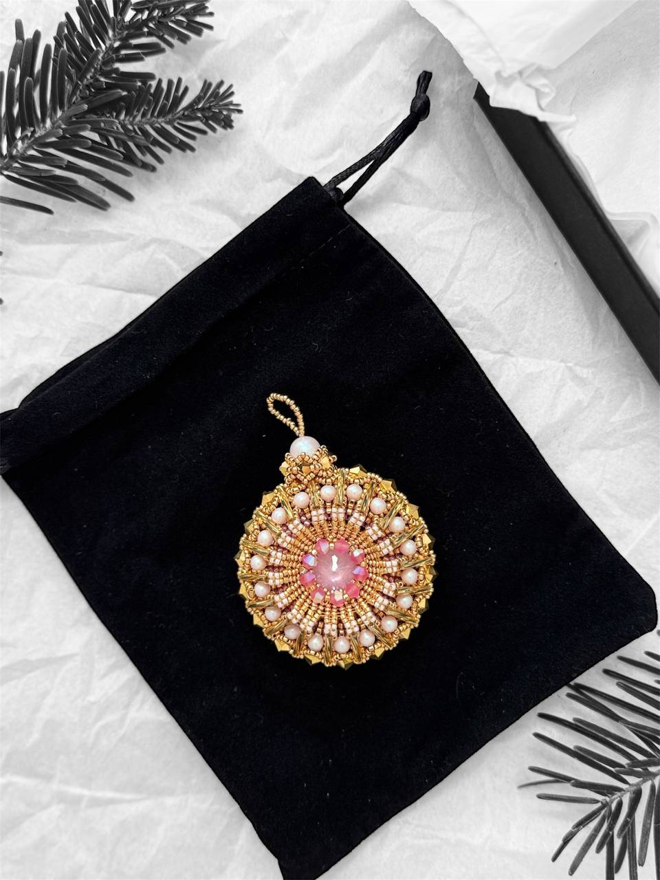 Golden Bloom Christmas tree decoration