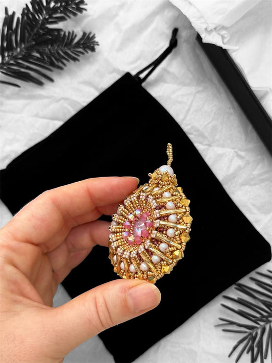 Golden Bloom Christmas tree decoration